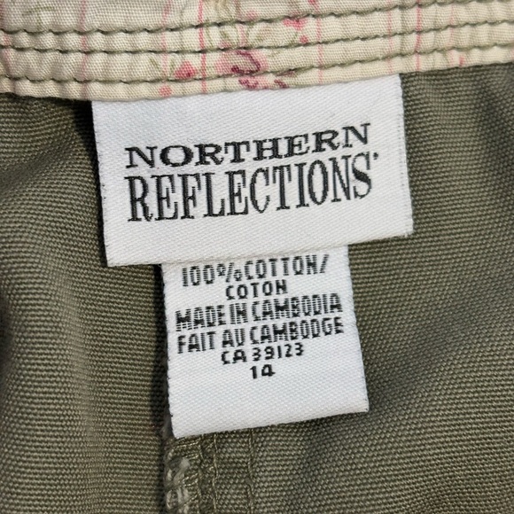 Northern Reflections Y2K Army Green Cargo Cotton Midi Skirt Size Medium Large 8 - Picture 6 of 11